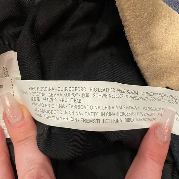 LEATHER PATCHWORK SKIRT - Picture 4 of 5